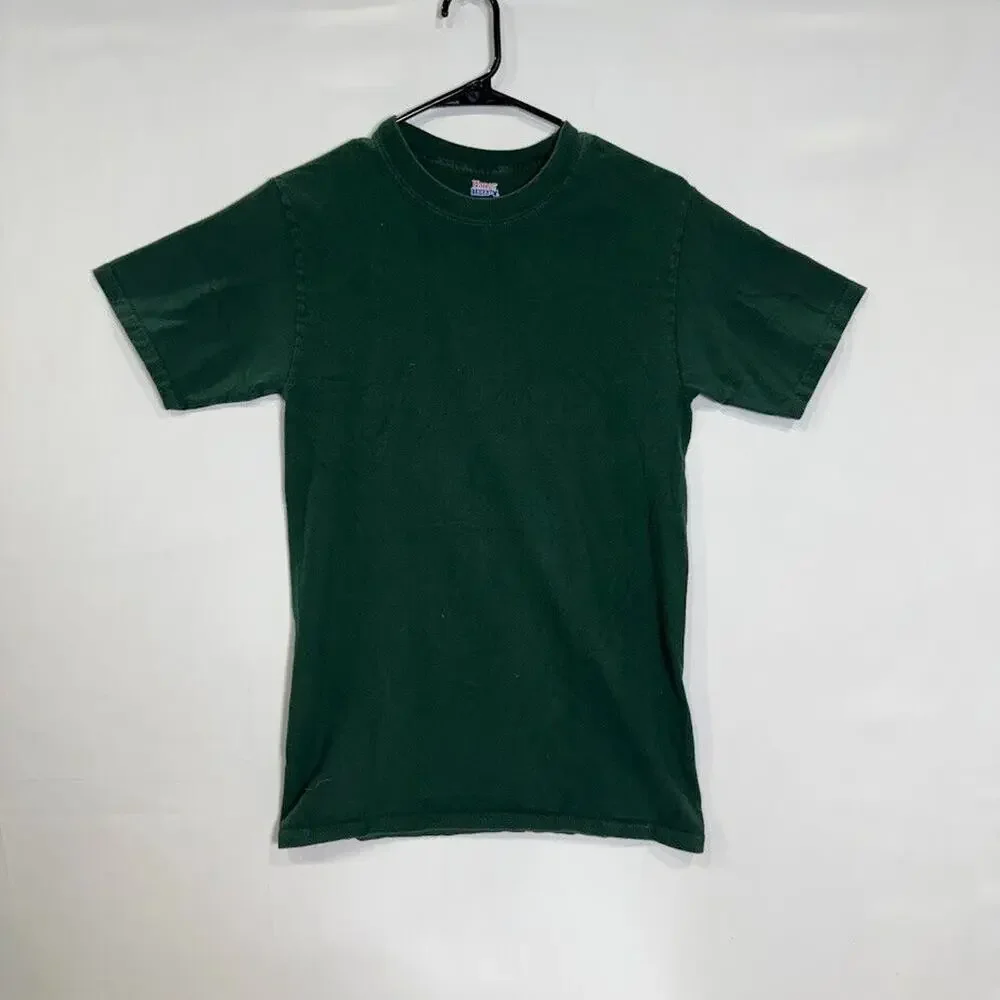 Hanes Men’s S Green Beefy-T‎ 100% Cotton Short Sleeve Tee